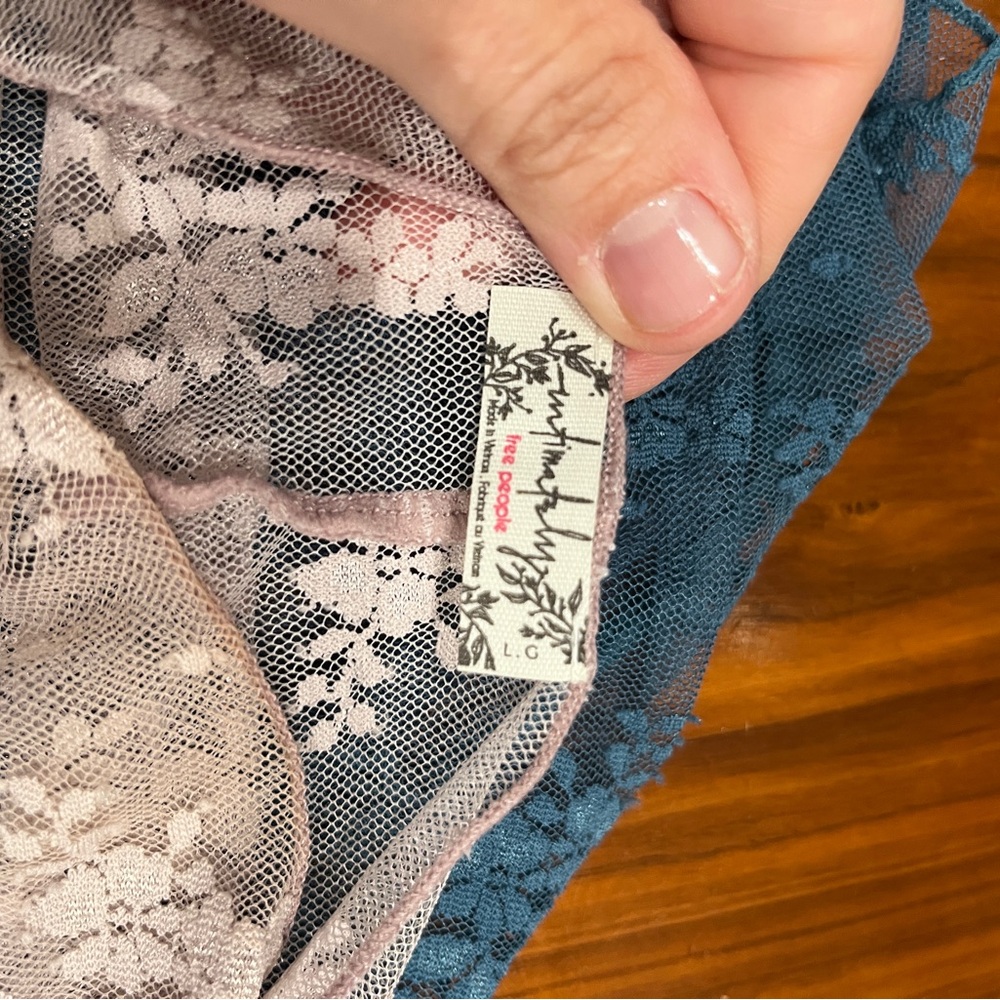 Free People Lace Tops in Blue and Pink - Picture 2 of 2